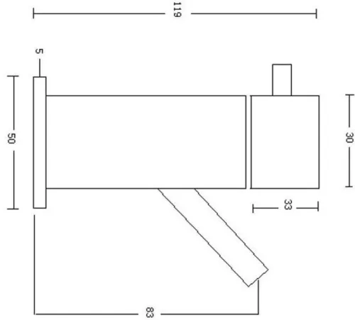 BESTDESIGN SPADOR TOILETKRAAN WANDMODEL CHROOM