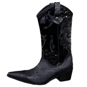Cowboylaarzen Heren Zwart