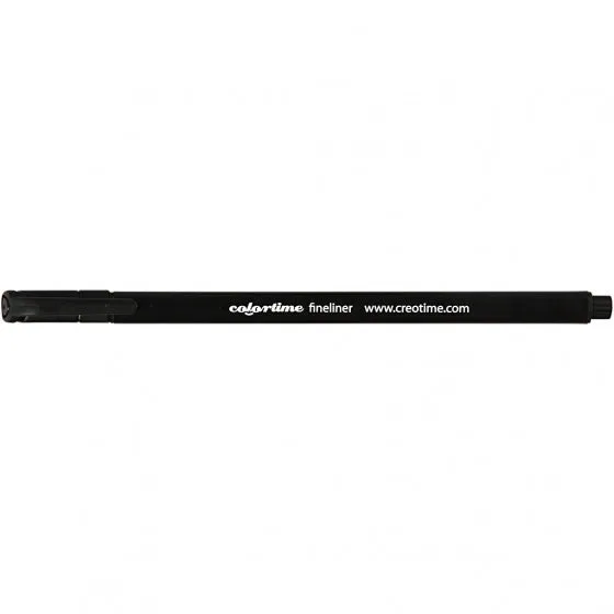 FINELINER LIJNDIKTE 0,60,7 MM ZWART 12 STUKS