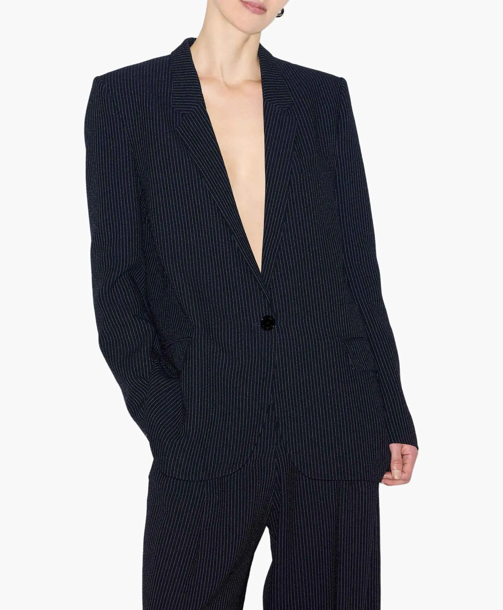 ISABEL MARANT BLAZER OMELIAGA BLAUW