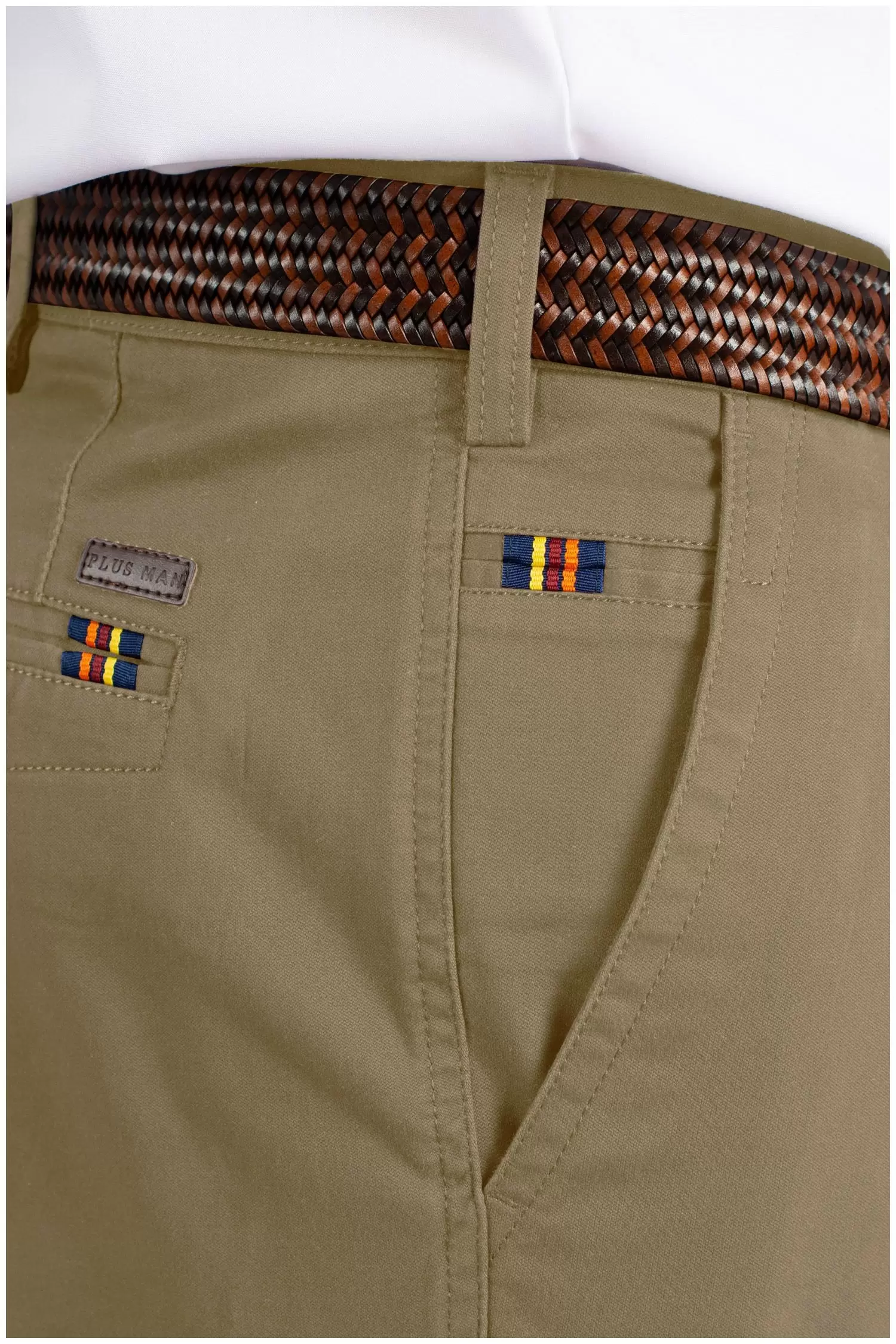 Katoenen chino van Plusman