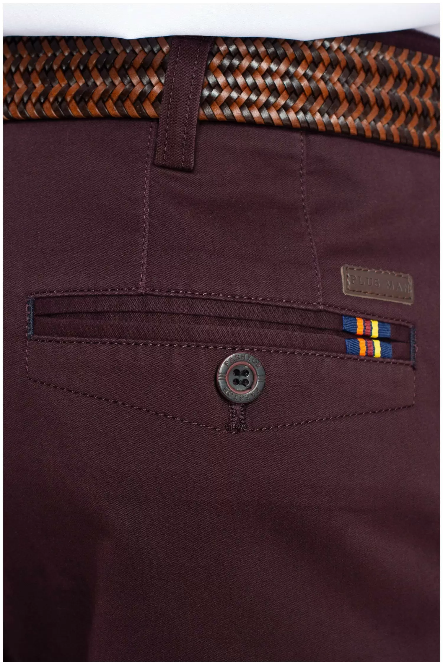 Katoenen chino van Plusman