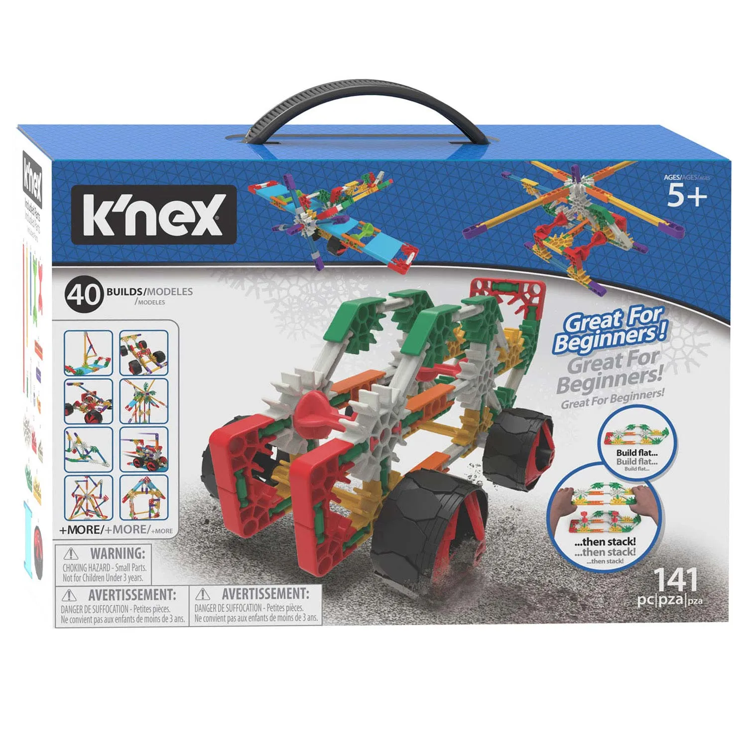 K'NEX CLASSICS  BEGINNER 40 MODELLEN BOUWSET, 141DLG.