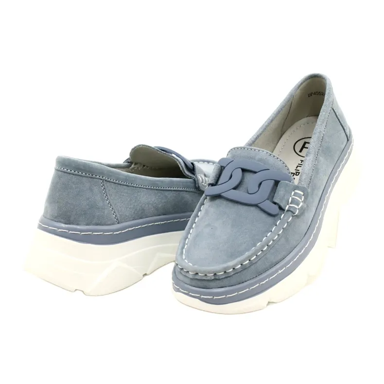 Leren mocassins Filippo DP4552/23 blauw
