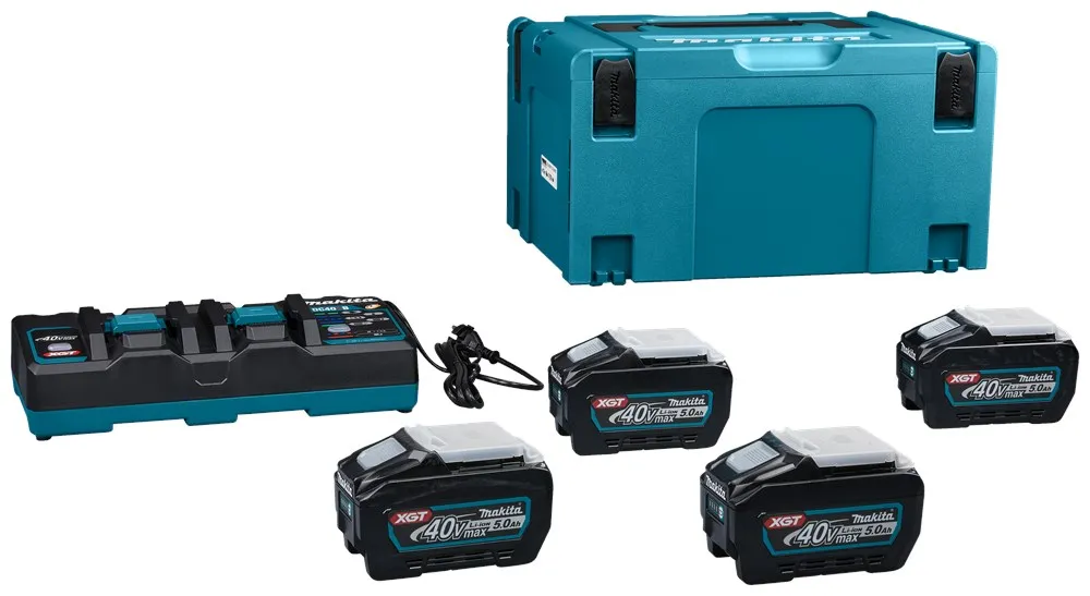 MAKITA ACCU STARTSET XGT 4X40V 5.0AH MET DUOSNELLADER 191U422