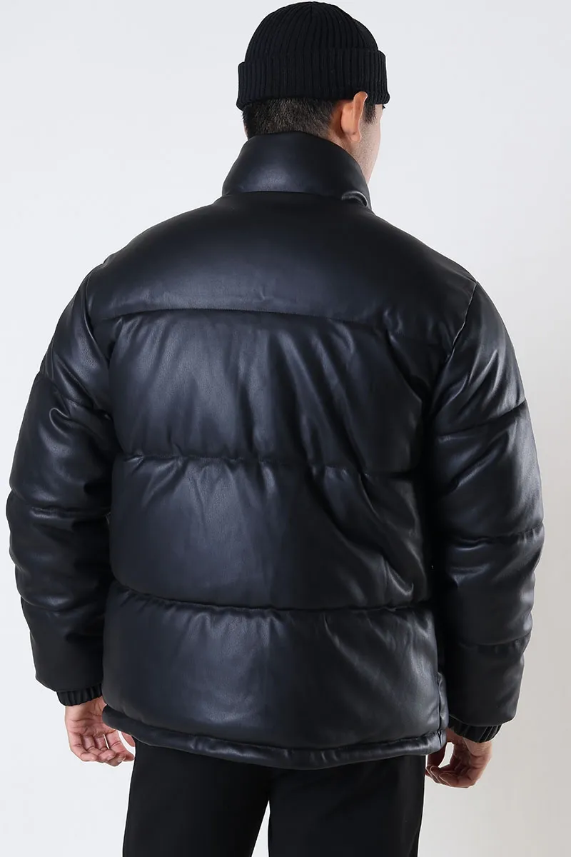   Only & Sons  Tune PU Puffer Jacket Black