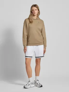 Puma Oversized hoodie met labelstitching in zand