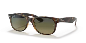 Ray-Ban RB2132 New Wayfarer Classic M (55 - 18) Gepolariseerd with Blauw lenses and Tortoise frame