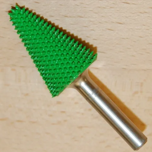 SABURRTOOTH STIFTRASP SPITSTAPS GROEN/GROF Ø 19 X 32 MM
