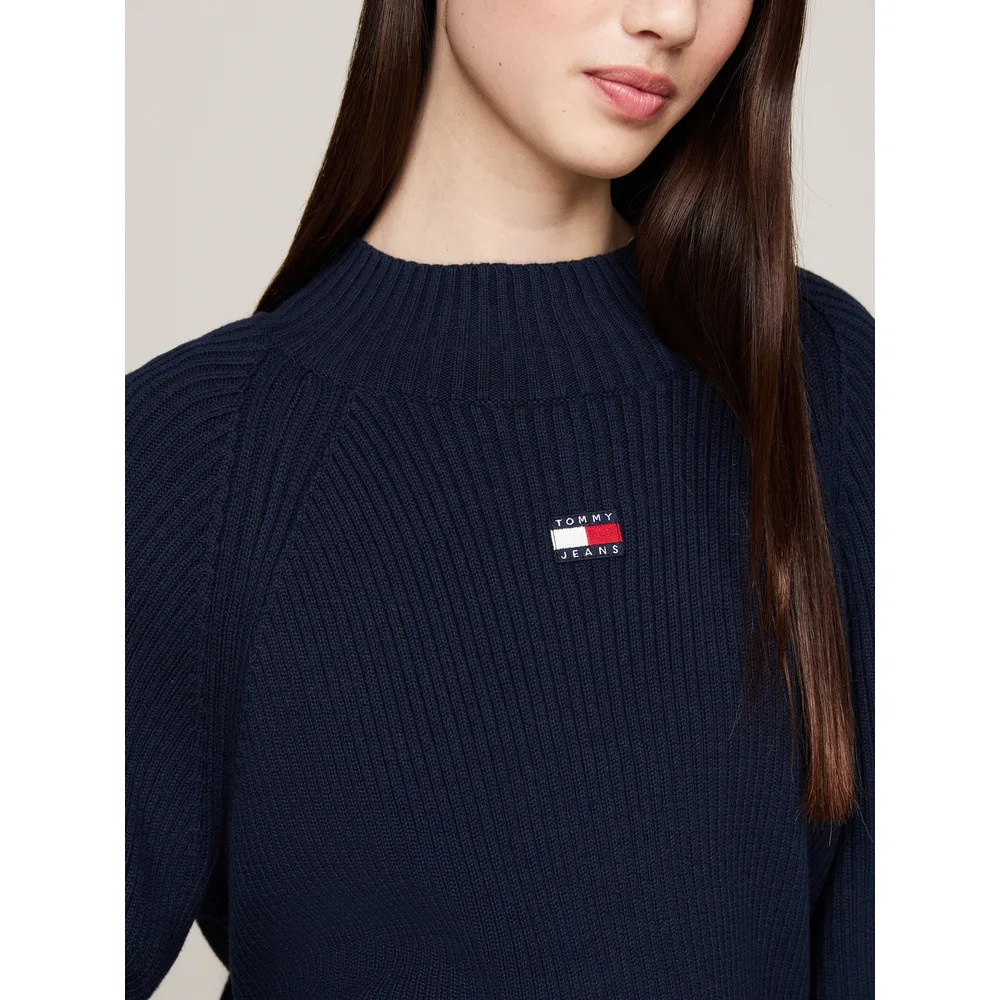   Tommy Hilfiger TJW Badge Mockneck Sweater Blauw