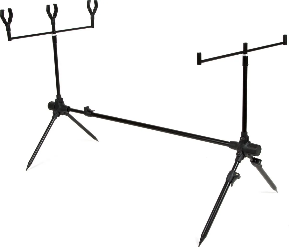 X2 BASE RODPOD  SET  INCL 3 BEETMELDERS  3 SWINGERS  ZWART  BLAUWE LEDS  KARPERVISSEN